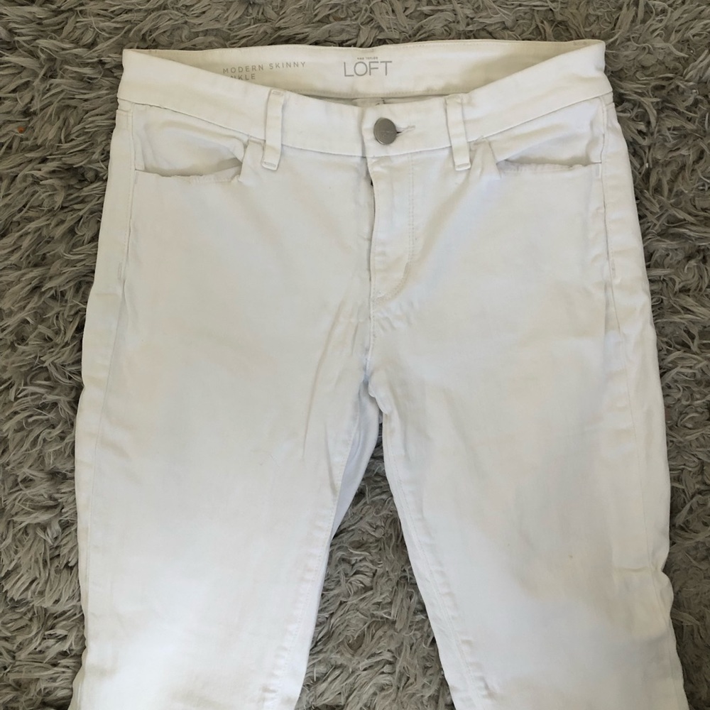 LOFT White Cropped Jeans 28/6P